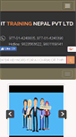 Mobile Screenshot of ittrainingnepal.com